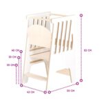 kitchen helper biały z drewnem brzozowym wymiary