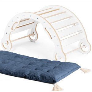 Bujak Montessori z poduszką - Zestaw 2w1 - Leo XL - Biały